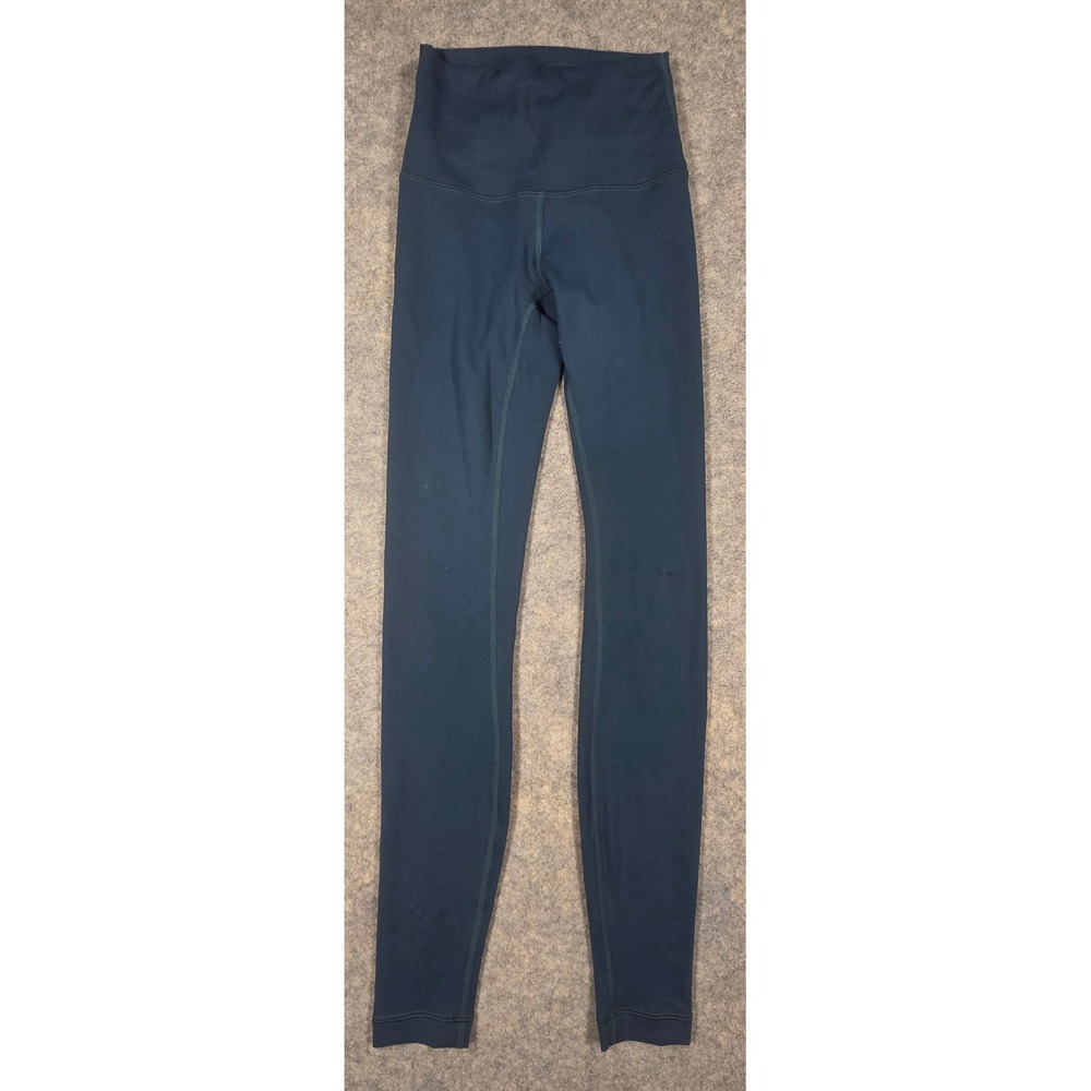 Lululemon Wunder Under High Rise Leggings Dark Teal Green Size 0